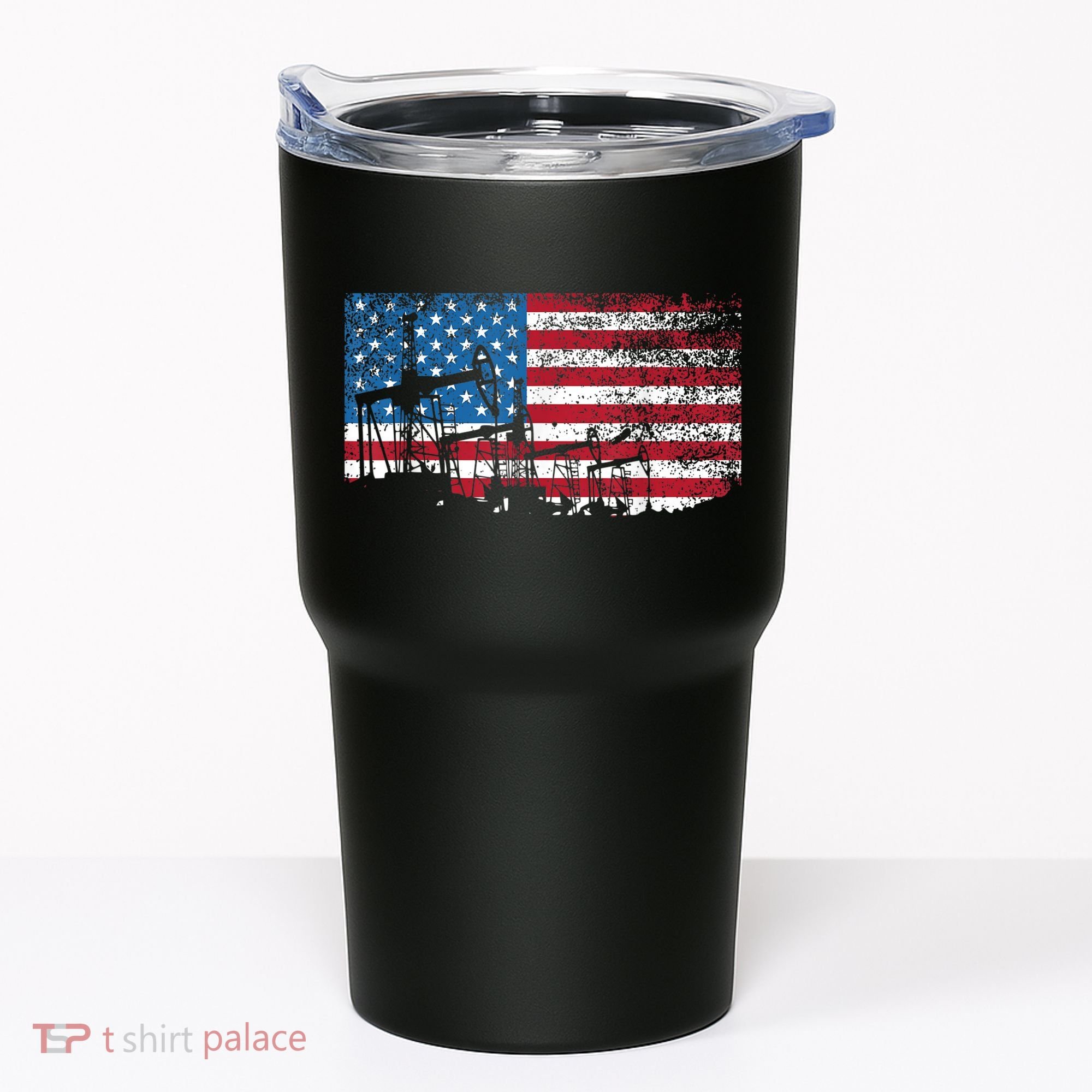Oil Rig Worker Roughnecks Oilfield Man American Tumbler