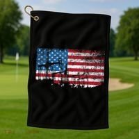 Oil Rig Worker Roughnecks Oilfield Man American Golf Towel thumb 1