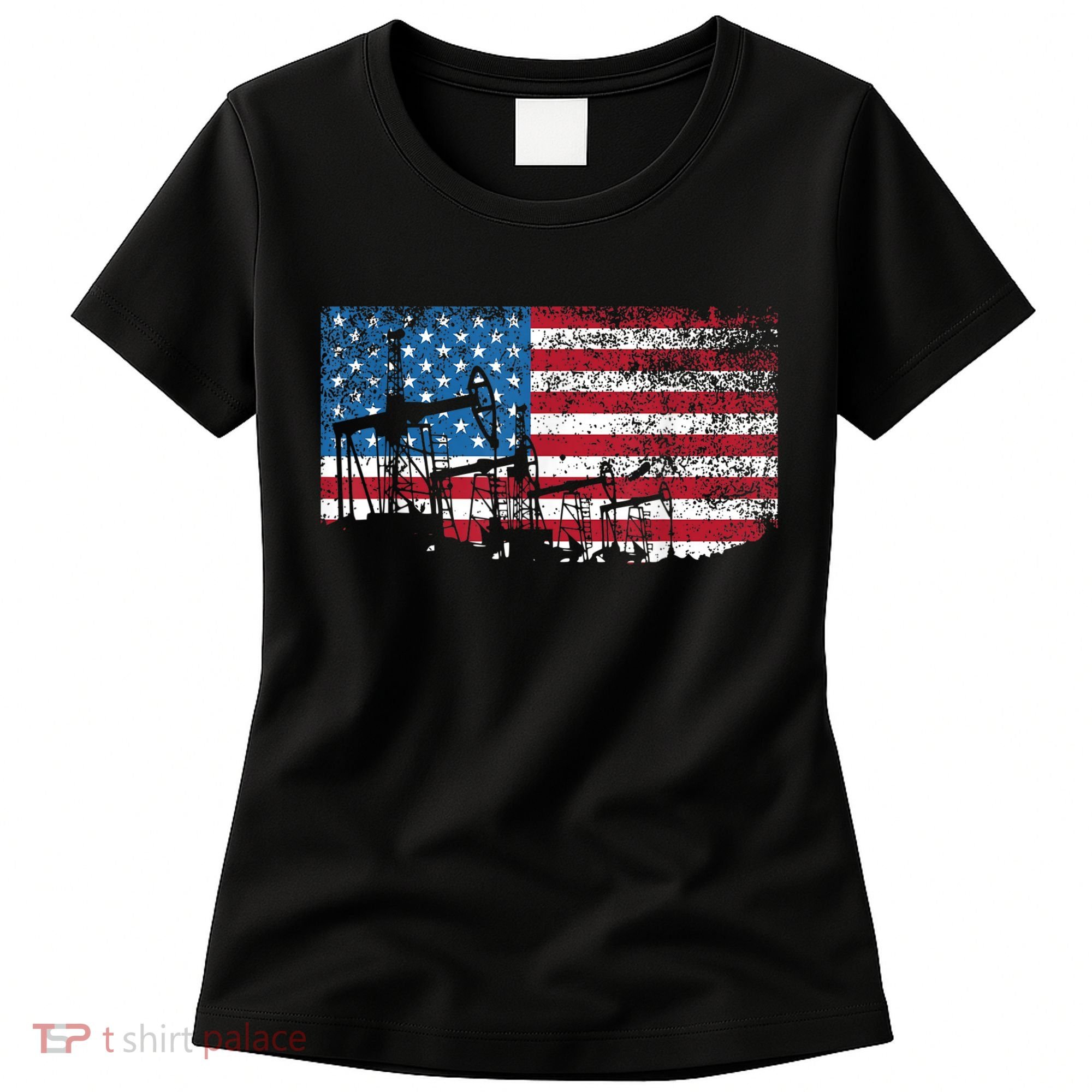 Oil Rig Worker Roughnecks Oilfield Man American Women's T-Shirt