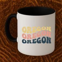 Oregon Retro Waves Coffee Mug thumb 2