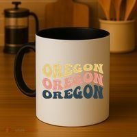 Oregon Retro Waves Coffee Mug thumb 4