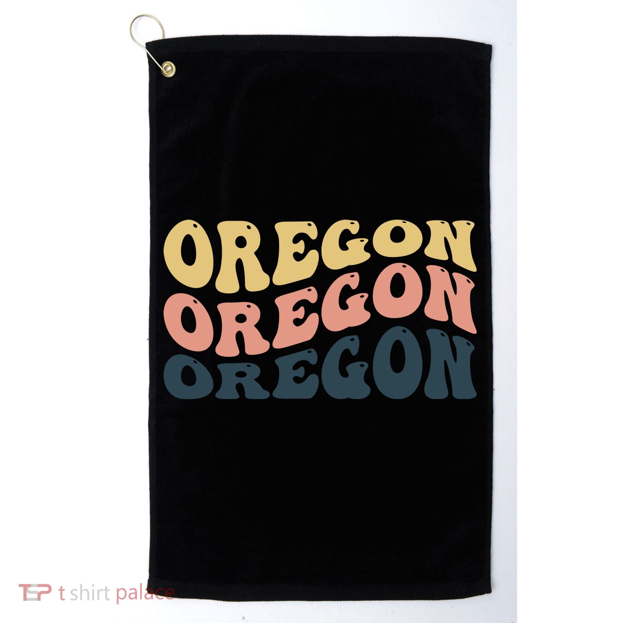 Oregon Retro Waves Golf Towel