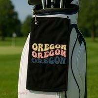 Oregon Retro Waves Golf Towel thumb 2