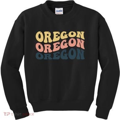 Oregon Retro Waves Kids Sweatshirt