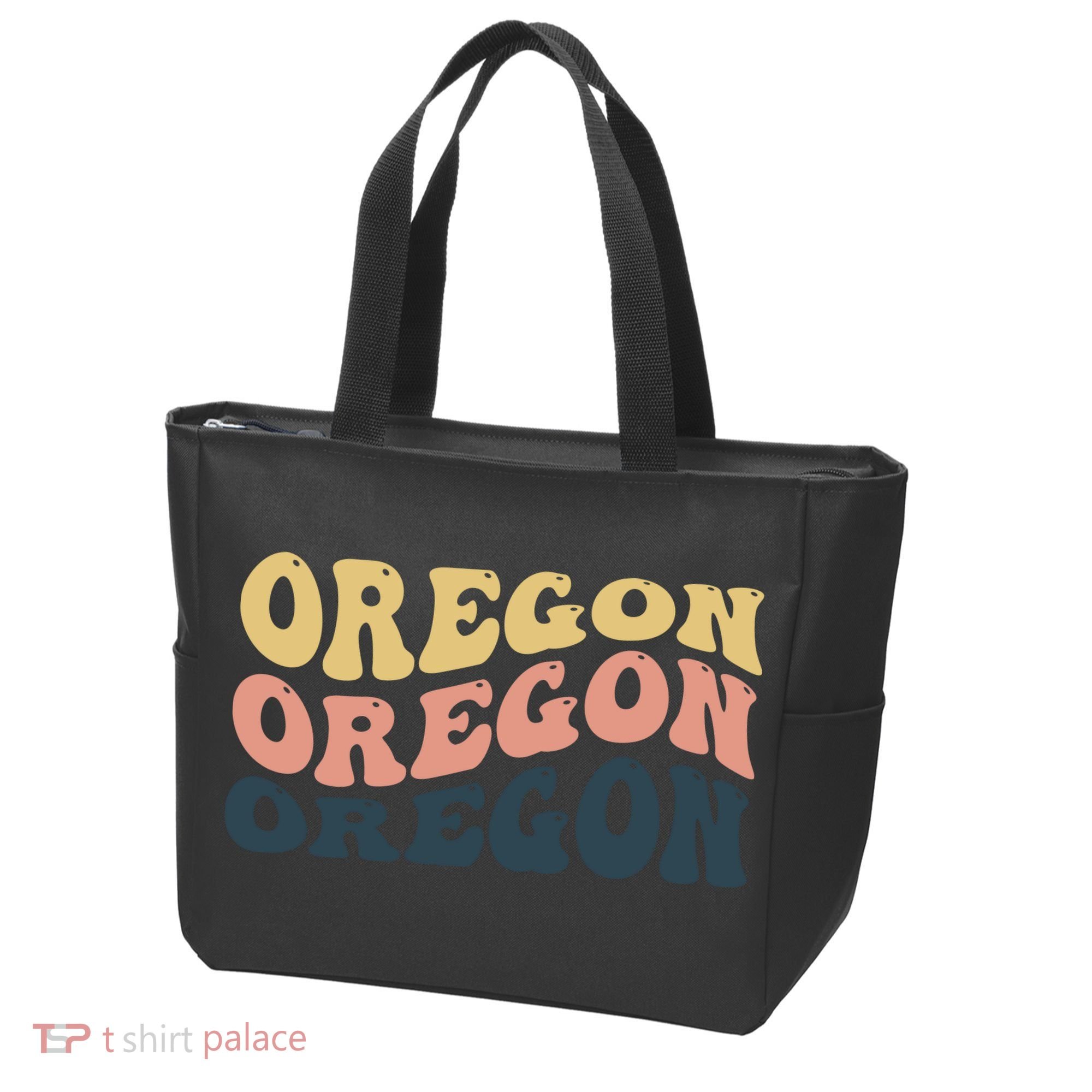 Oregon Retro Waves Tote Bag