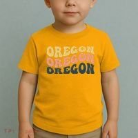 Oregon Retro Waves Toddler T-Shirt thumb 2