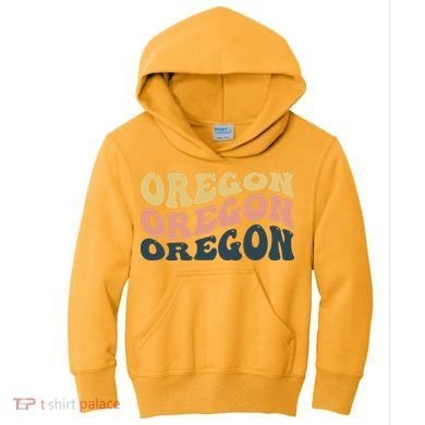 Oregon Retro Waves Kids Hoodie