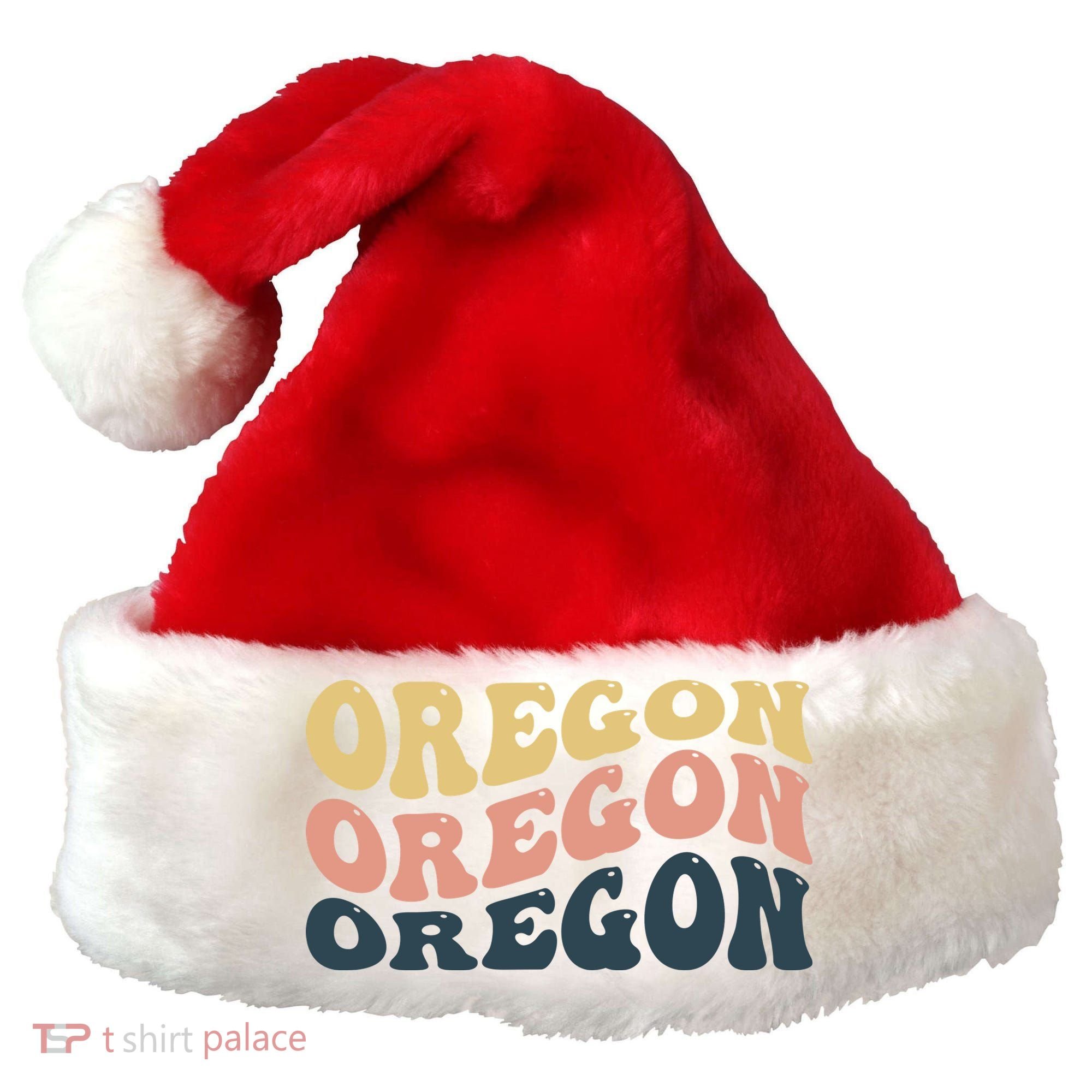 Oregon Retro Waves Santa Hat
