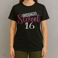 Officially Sweet 16 | Sixteenth Birthday Teen Girl Gift T-Shirt thumb 4