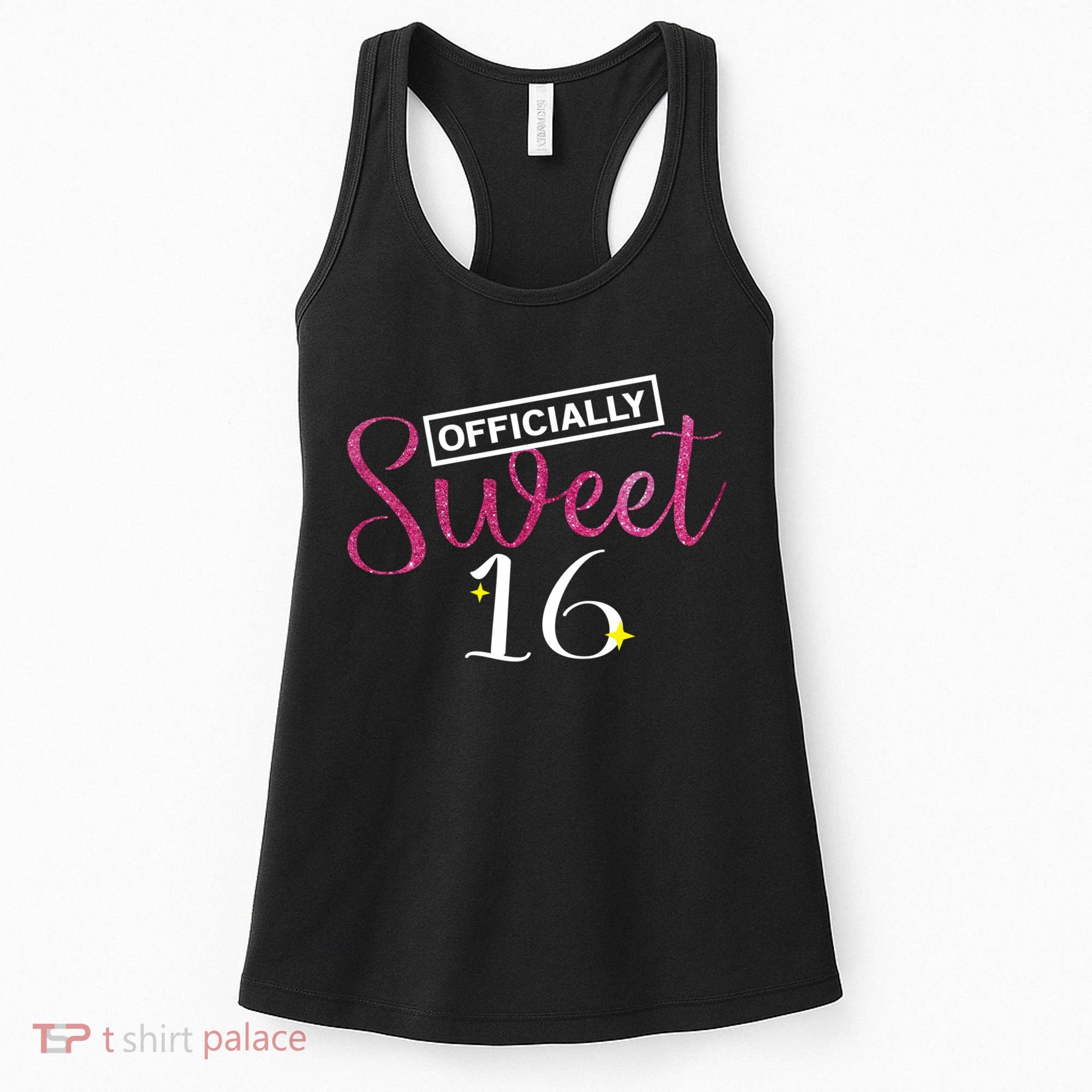 Officially Sweet 16 | Sixteenth Birthday Teen Girl Gift Women's Tank Top