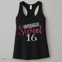 Officially Sweet 16 | Sixteenth Birthday Teen Girl Gift Women's Tank Top thumb 3