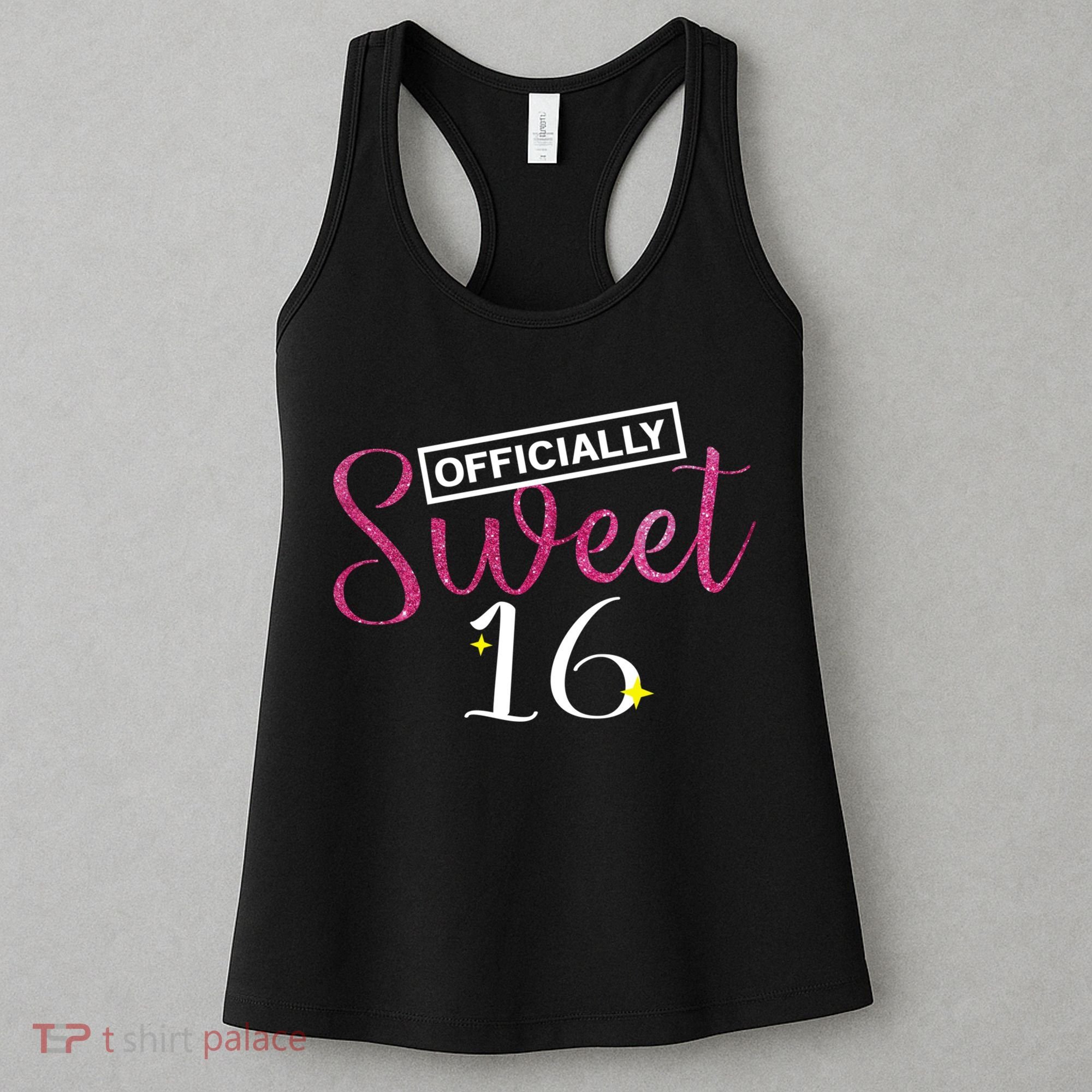 Officially Sweet 16 | Sixteenth Birthday Teen Girl Gift Women's Tank Top