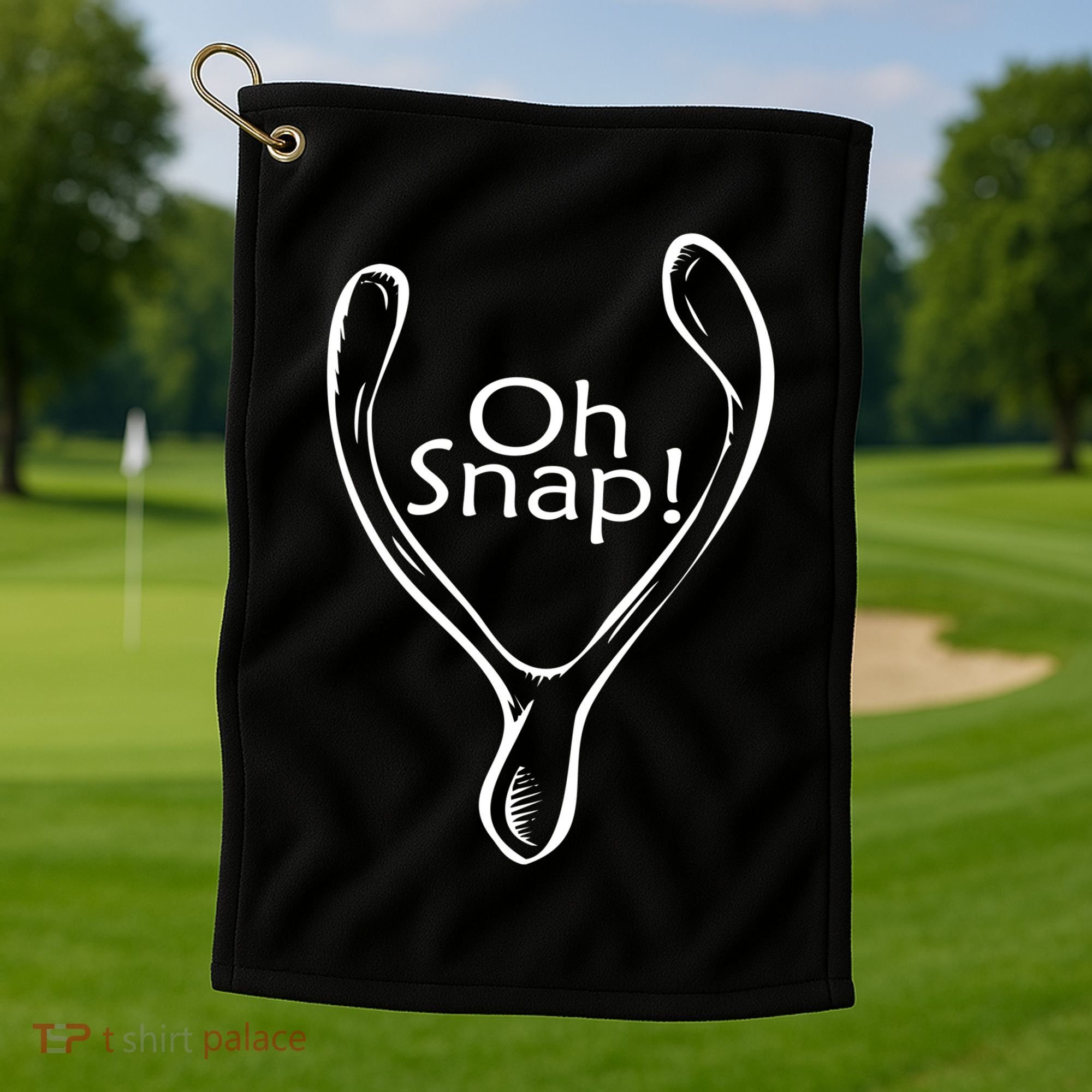 Oh Snap Wishbone Golf Towel