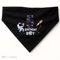 Outer Space 5th Birthday 5 Year Old Solar System Astronaut USA-Made Doggie Bandana thumb 0