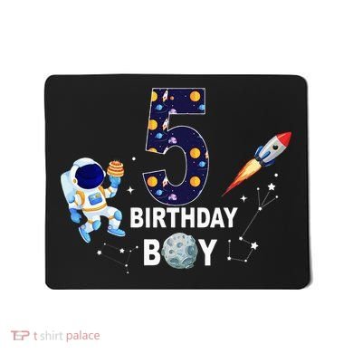 Outer Space 5th Birthday 5 Year Old Solar System Astronaut Mousepad