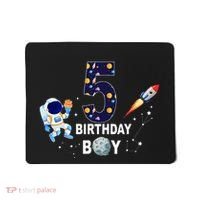 Outer Space 5th Birthday 5 Year Old Solar System Astronaut Mousepad thumb 0