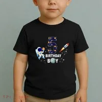 Outer Space 5th Birthday 5 Year Old Solar System Astronaut Toddler T-Shirt thumb 2