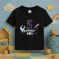 Outer Space 5th Birthday 5 Year Old Solar System Astronaut Toddler T-Shirt thumb 3