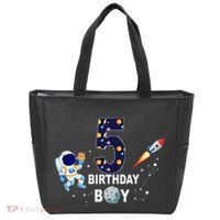 Outer Space 5th Birthday 5 Year Old Solar System Astronaut Tote Bag thumb 0
