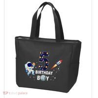 Outer Space 5th Birthday 5 Year Old Solar System Astronaut Tote Bag thumb 3