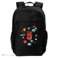 Outer Space 5 Years Old 5th Birthday Boys Planets Astronaut Backpack thumb 0