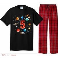 Outer Space 5 Years Old 5th Birthday Boys Planets Astronaut Pajama Set thumb 0