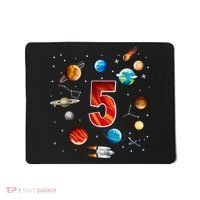 Outer Space 5 Years Old 5th Birthday Boys Planets Astronaut Mousepad thumb 0
