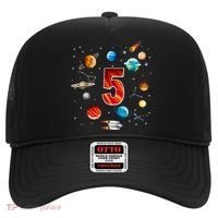 Outer Space 5 Years Old 5th Birthday Boys Planets Astronaut Hat thumb 0