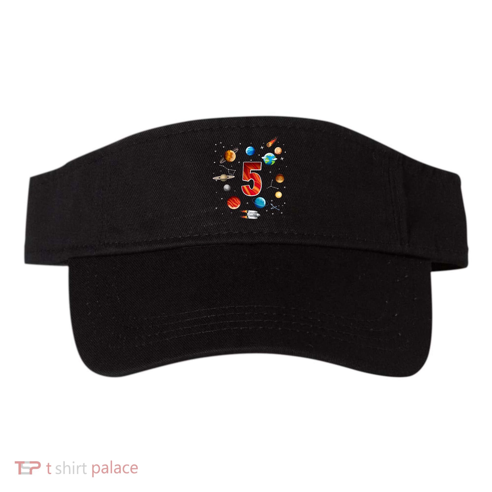 Outer Space 5 Years Old 5th Birthday Boys Planets Astronaut Visor