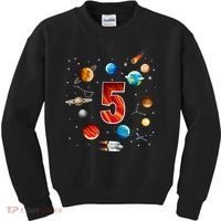 Outer Space 5 Years Old 5th Birthday Boys Planets Astronaut Kids Sweatshirt thumb 0