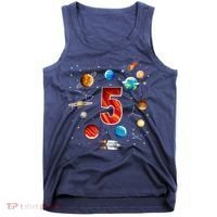 Outer Space 5 Years Old 5th Birthday Boys Planets Astronaut Tank Top thumb 0