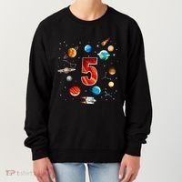 Outer Space 5th Birthday Boy Astronaut Women's Sweatshirt thumb 0