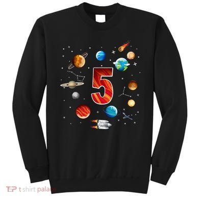 Outer Space 5th Birthday Boy Astronaut Sweatshirt