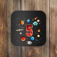 Outer Space 5th Birthday Boy Astronaut Coaster thumb 0