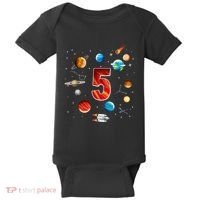 Outer Space 5th Birthday Boy Astronaut Baby Bodysuit thumb 0
