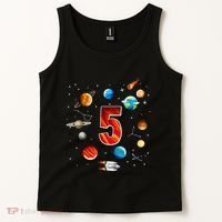 Outer Space 5th Birthday Boy Astronaut Tank Top thumb 2