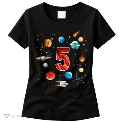 Outer Space 5th Birthday Boy Astronaut Women's T-Shirt