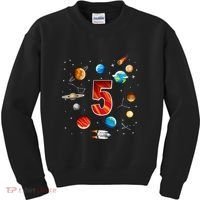 Outer Space 5th Birthday Boy Astronaut Kids Sweatshirt thumb 0