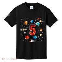 Outer Space 5th Birthday Boy Astronaut Kids T-Shirt thumb 0