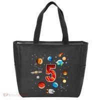 Outer Space 5th Birthday Boy Astronaut Tote Bag thumb 0