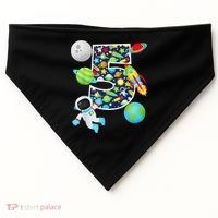 Outer Space 5 Year Old 5th Birthday Party Solar System USA-Made Doggie Bandana thumb 0