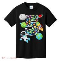 Outer Space 5 Year Old 5th Birthday Party Solar System Kids T-Shirt thumb 0