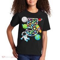 Outer Space 5 Year Old 5th Birthday Party Solar System Kids T-Shirt thumb 2