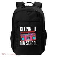 Old School 80s 90s Retro Boombox Music Keepin It Old School Backpack thumb 0