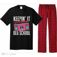 Old School 80s 90s Retro Boombox Music Keepin It Old School Pajama Set thumb 0