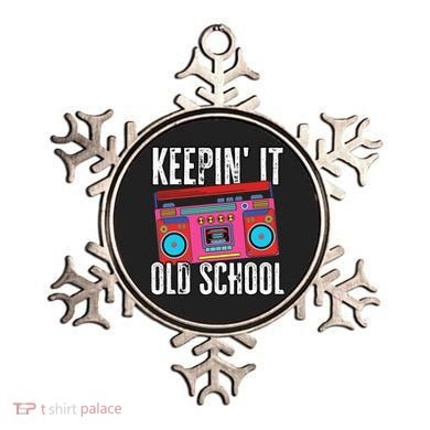 Old School 80s 90s Retro Boombox Music Keepin It Old School Ornament