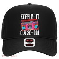 Old School 80s 90s Retro Boombox Music Keepin It Old School Hat thumb 0