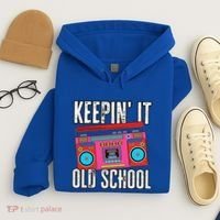 Old School 80s 90s Retro Boombox Music Keepin It Old School Hoodie thumb 4