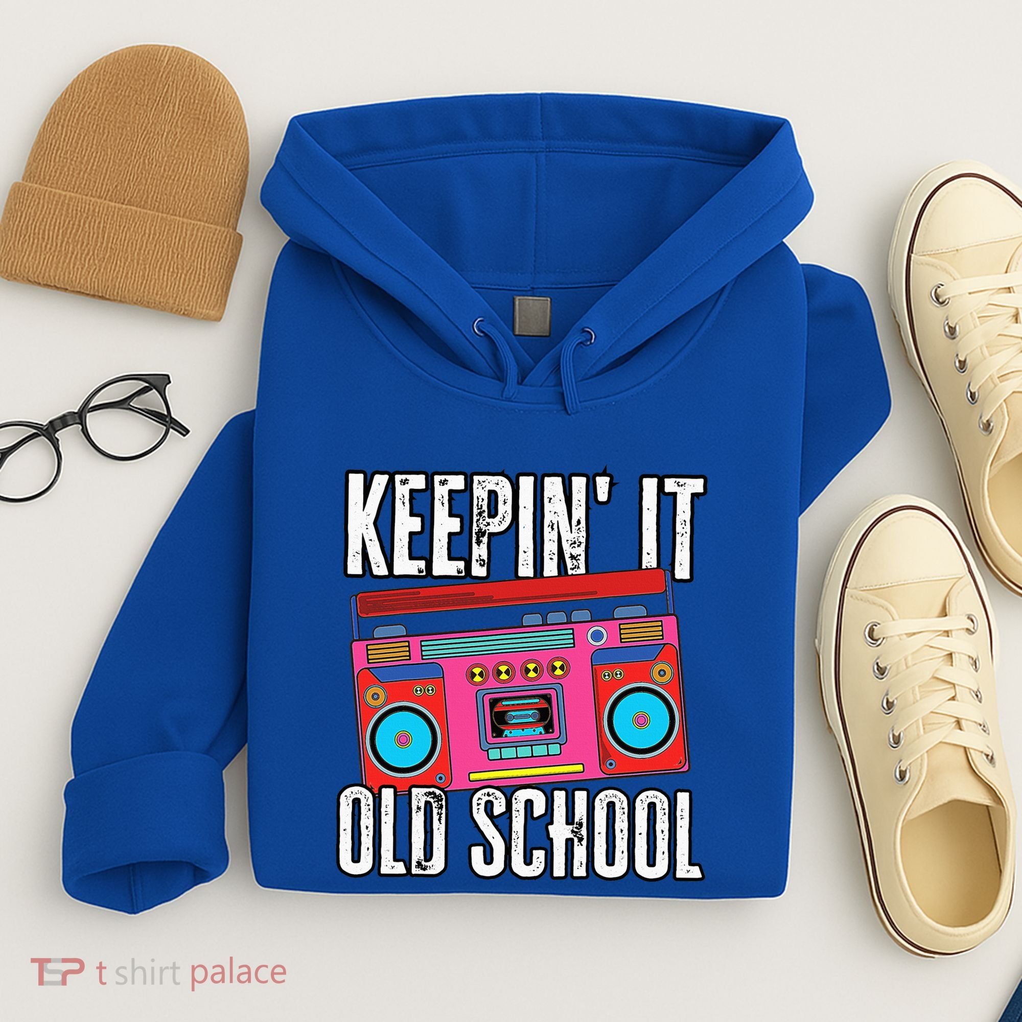 Old School 80s 90s Retro Boombox Music Keepin It Old School Hoodie