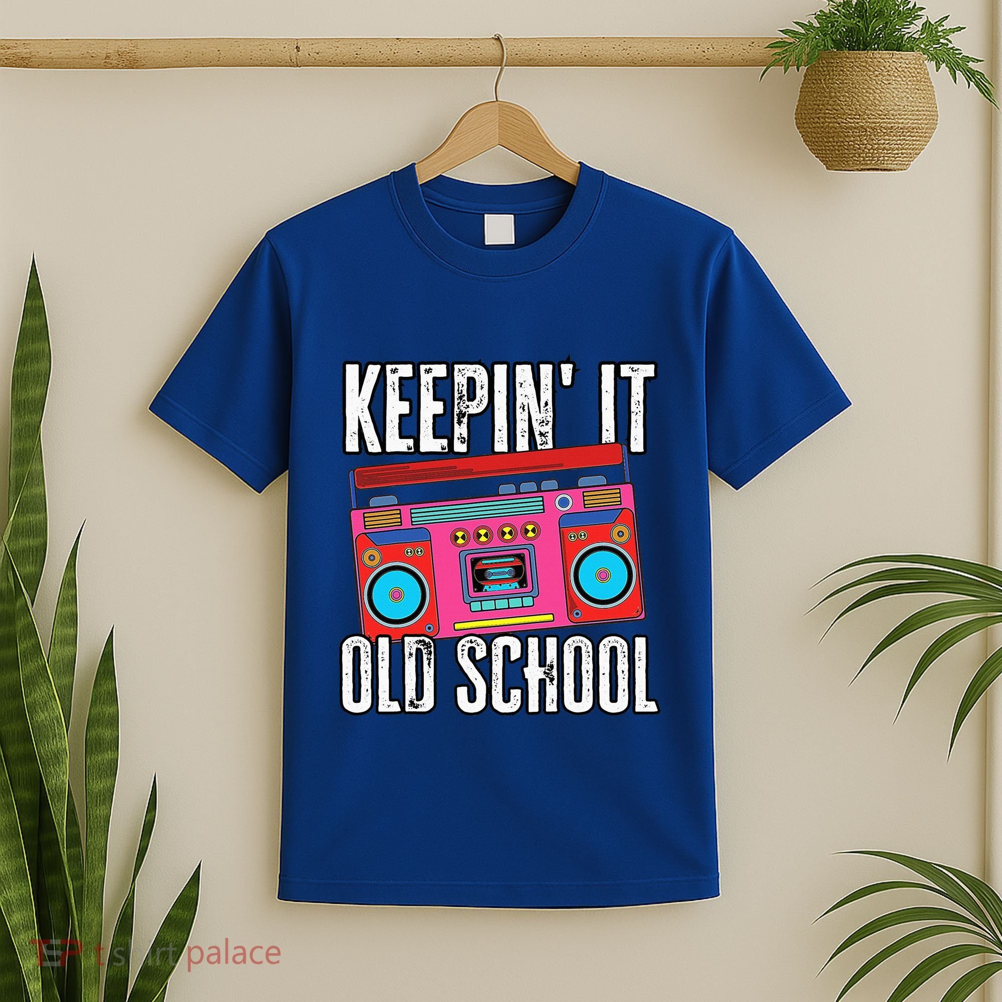 Old School 80s 90s Retro Boombox Music Keepin It Old School T-Shirt